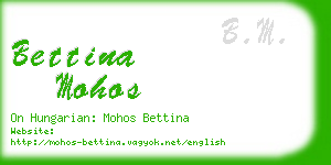 bettina mohos business card